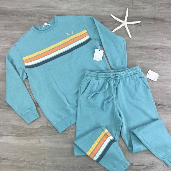 🔆O’NEILL🔆 QUNN OCEANIC WASH SWEATSHIRT SWEATPANTS SET - Picture 2 of 15
